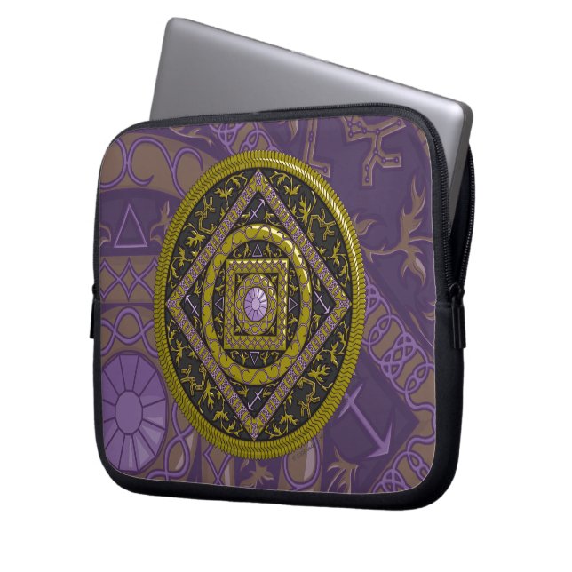 Capa Para Notebook Capinha de Laptop Mandala de Sagitário (Frente Esquerda)