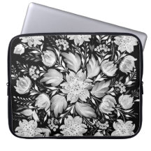 Capinha de Laptop Monocromática Preto e Branco Fol