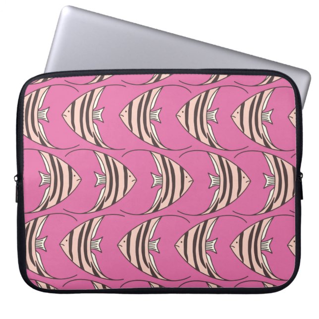 Capa Para Notebook Capinha de Laptop Peixe Anjo Rosa (Frente)