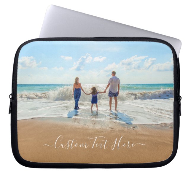 Capa Para Notebook Capinha de Laptop Personalizada com Foto e Texto P (Frente)
