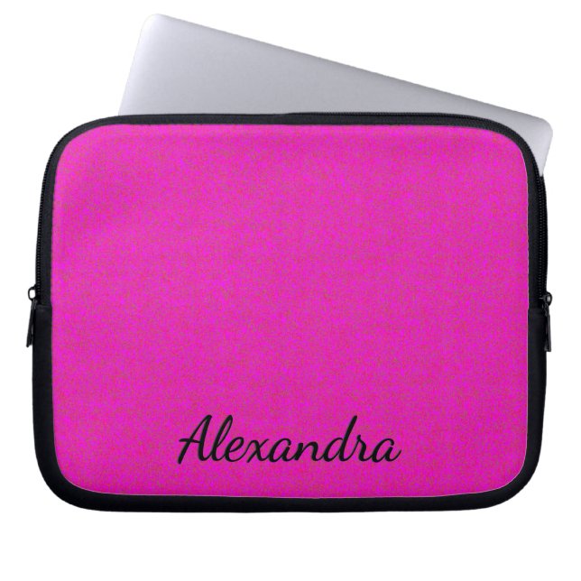 Capa Para Notebook Capinha de Laptop Personalizada Rosa Vibrante (Frente)