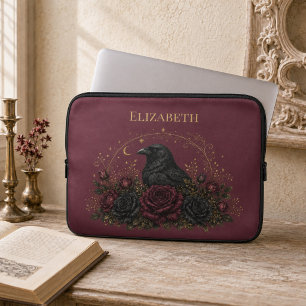 Capa Para Notebook Capinha de Laptop Personalizada Rosas Burgundy e C
