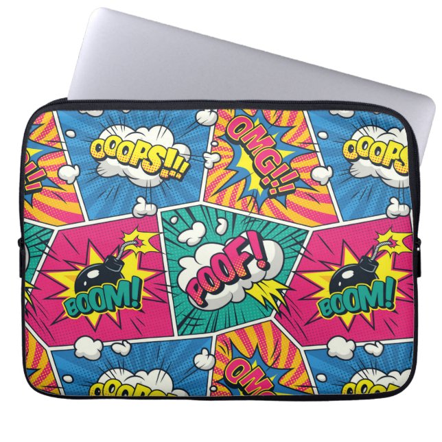 Capa Para Notebook Capinha de Laptop Pop Art Comic Boom (Frente)