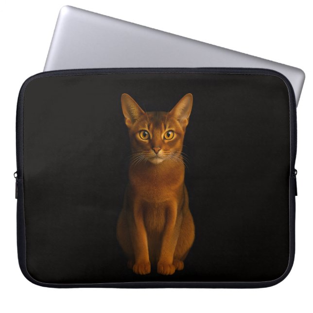 Capa Para Notebook Capinha de Laptop Preta 4 Luxe, Beleza Abissínia (Frente)