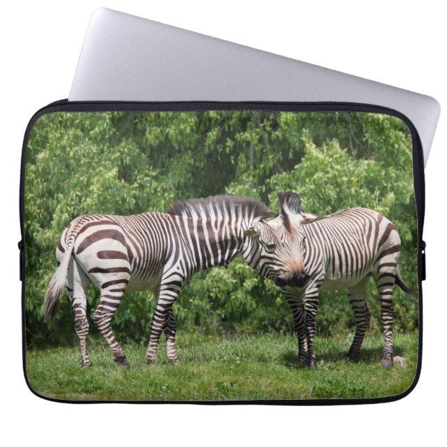 Capa Para Notebook Capinha de Laptop Zebras Apaixonadas (Frente)