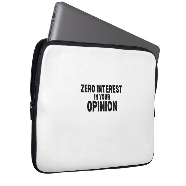 Capa Para Notebook Capinha de Laptop 'Zero Interesse na Sua Opinião' (Frente Esquerda)
