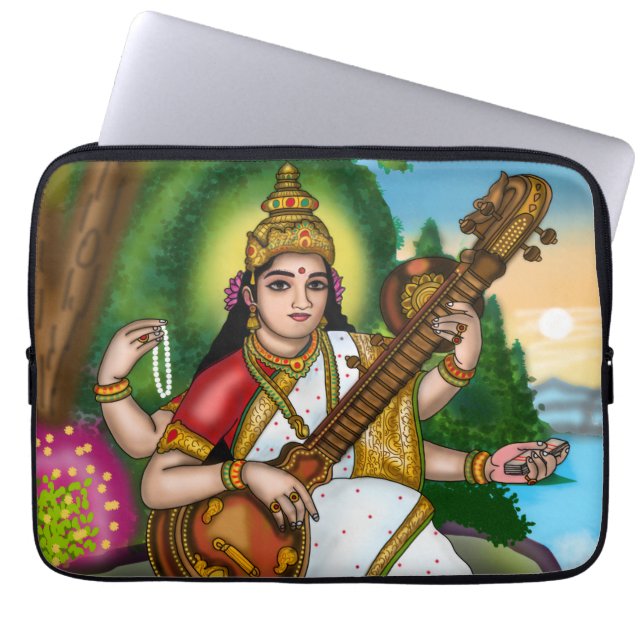 Capa Para Notebook Capinha de Telefone da Deusa Saraswati (Frente)
