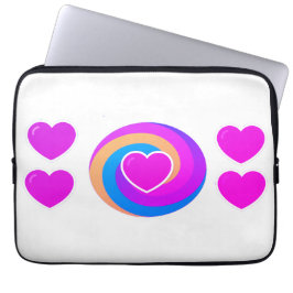 Capa Para Notebook Capinha para Laptop 15,5 e 13 polegadas Corações e