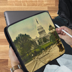 Capa Para Notebook Capitólio dos Estados Unidos das Etapas da Bibliot