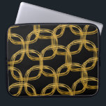 Capa Para Notebook Cápsula de Bolsa de laptop do Círculo com Folha de<br><div class="desc">Mala de Bolsa de laptop Chic Circle de Foil Ouro. A cor do gabinete pode ser feita em qualquer cor. O preto é mostrado como um exemplo,  mas você pode escolher o branco ou uma cor diferente.</div>