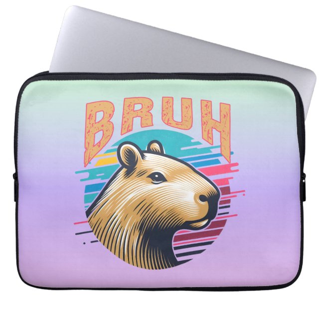 Capa Para Notebook Capybara Bruh Funny Bruh Capybara Amém Homens Cria (Frente)