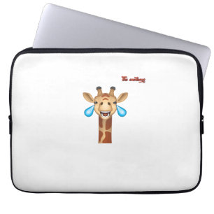 Capa Para Notebook cara de girafa feliz e chorando
