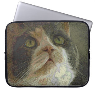 Capa Para Notebook Cara do gato de chita