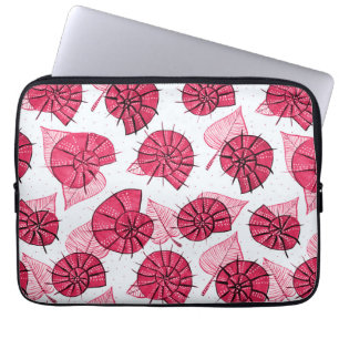 Capa Para Notebook Caracóis Rosa Patterna Zoologia Girly