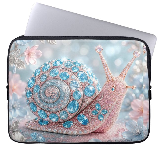 Capa Para Notebook Caracol Joia Brilhante (Frente)