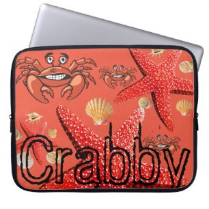 Capa Para Notebook Caranguejo-bolsa de laptop, Laranja-peixe-espada