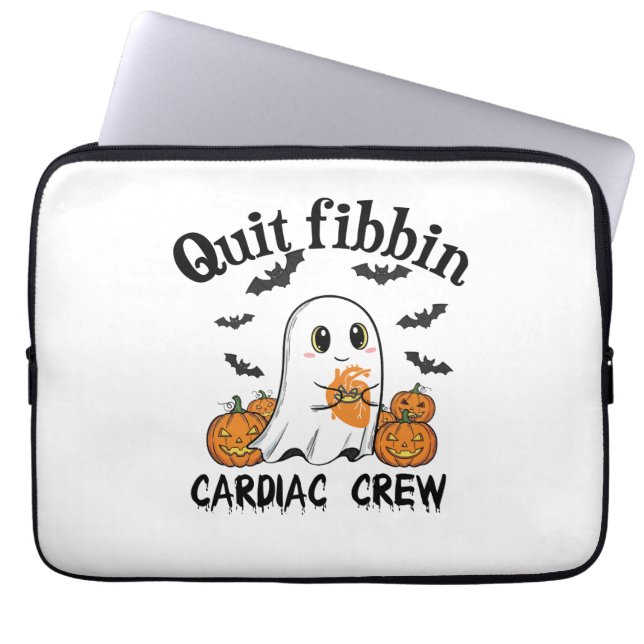 Capa Para Notebook Cardíaca Engraçada Boo-Ghost Pumpkin (Frente)