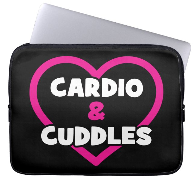 Capa Para Notebook Cardio e Cuddles - Engraçado Workout Novelty Gym (Frente)