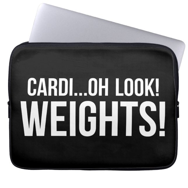 Capa Para Notebook Cardio vs Weights - Engraçado Workout Novelty Gym (Frente)