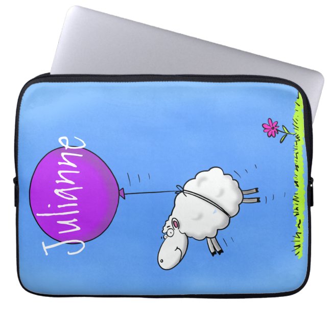 Capa Para Notebook Caricatura branca com balão roxo (Frente)