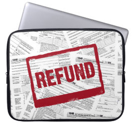 Capa Para Notebook Carimbo de Reembolso do Formulário Fiscal 1040