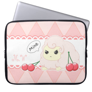 Capa Para Notebook Carneiros fiesty do rosa bonito do kawaii com