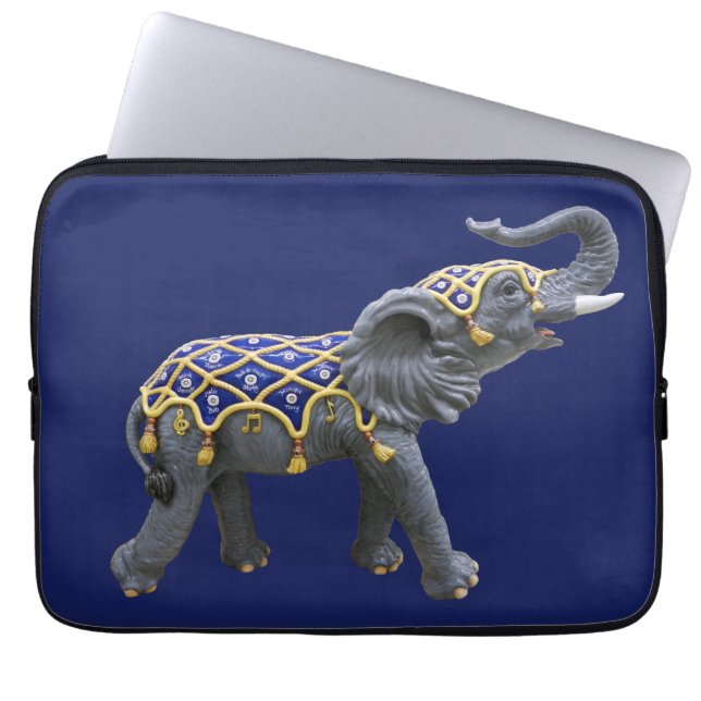 Capa Para Notebook Carousel Animal Elephant Photo Bolsa de laptop (Frente)