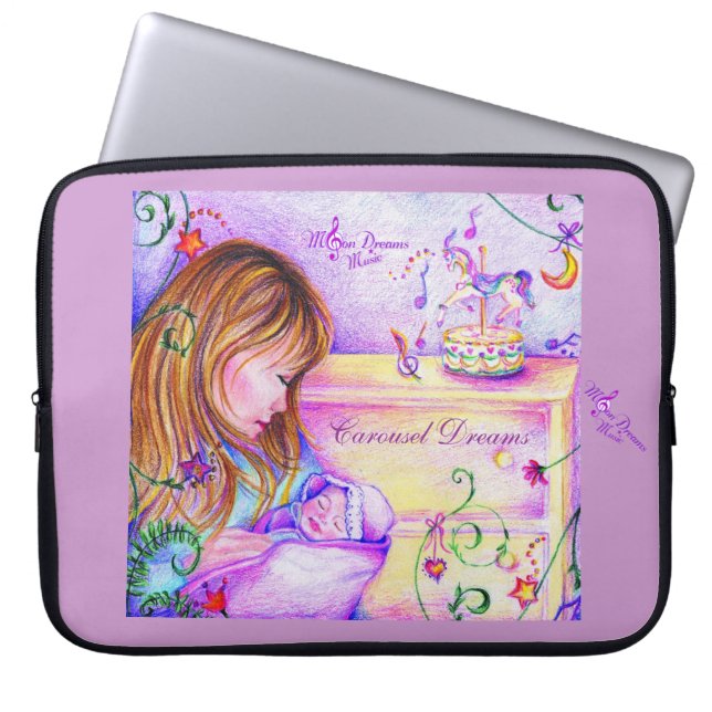 Capa Para Notebook Carousel Dreams Neoprene Laptop Pele de 15 polegad (Frente)