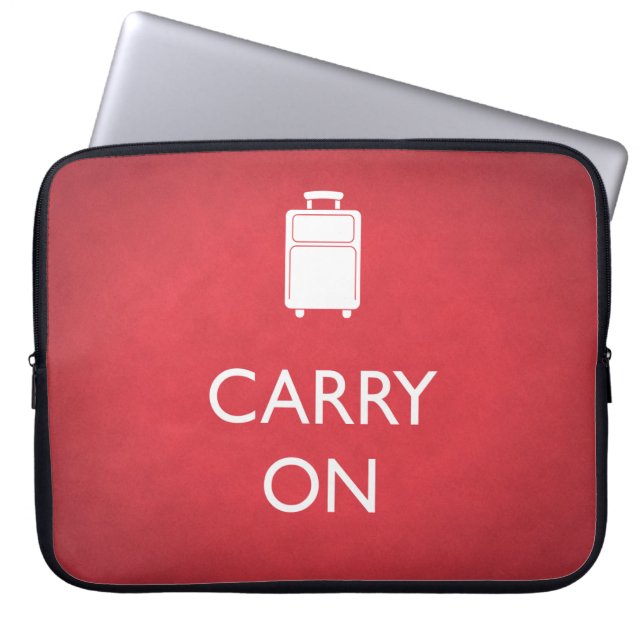 Capa Para Notebook CARREGAR LIGADO - Bagagem - Bolsa de laptop vermel (Frente)