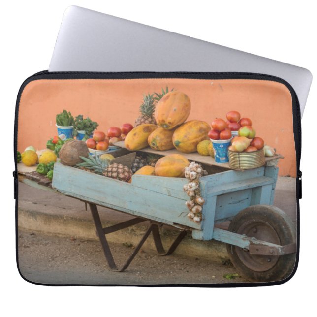 Capa Para Notebook Carrinho de frutas e legumes, Cuba (Frente)