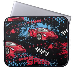 Capa Para Notebook carros abstrato, padrão infantil.