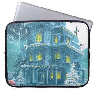 Capa Para Notebook Cartão de saudação de Natal e Ano Novo com a image