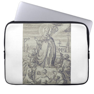Capa Para Notebook Cartão Santo do Bispo Amandus de Maastricht