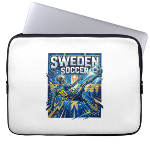 Capa Para Notebook Cartaz Esqueleto Futebol Suécia Jogador Seleção Es