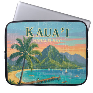 Capa Para Notebook Cartazes de Viagem Havaianos Antigos - Wetsuit Kau