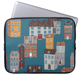 Capa Para Notebook Cartoon City Vintage Wallpaper