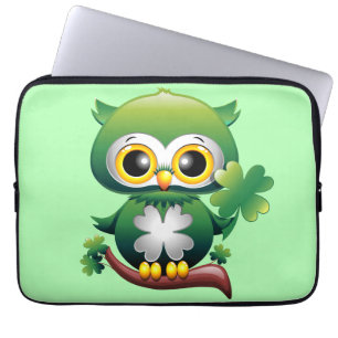 Capa Para Notebook Cartoon Coruja Bebê Fofo St Patrick