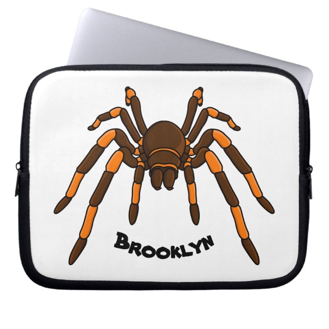 Capa Para Notebook Cartoon de aranha-do-marrom e-laranja-acastanhado (Frente)