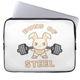 Capa Para Notebook Cartoon De Coelhinho De Workout - Pedras De Aço - 