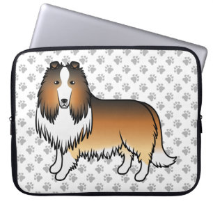 Capa Para Notebook Cartoon de Collie em Massa