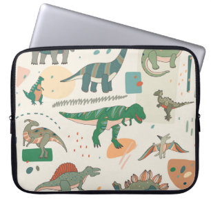 Capa Para Notebook Cartoon de dinossauro: conjunto de ilustrações de