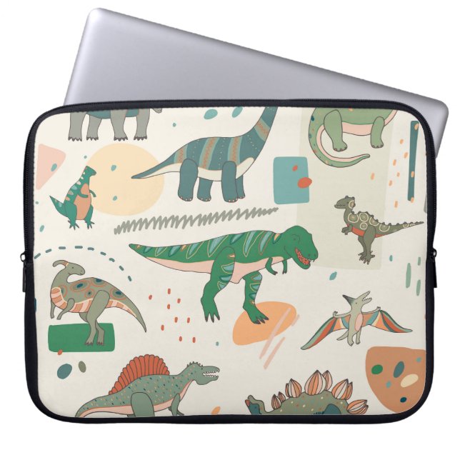 Capa Para Notebook Cartoon de dinossauro: conjunto de ilustrações de  (Frente)