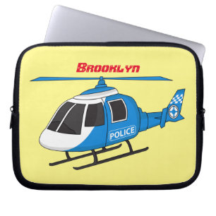 Capa Para Notebook Cartoon de helicóptero do Departamento de Polícia