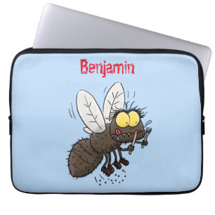 Capa Para Notebook Cartoon de insetos com mosca espinhenta