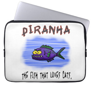 Capa Para Notebook Cartoon de peixe Piranha