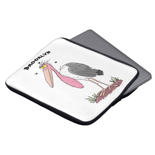 Capa Para Notebook Cartoon engraçado marabou (Frente Topo)