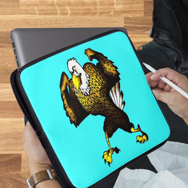 Capa Para Notebook Cartoon Fighting Eagle (Cartoon Fighting Eagle Laptop Sleeve)