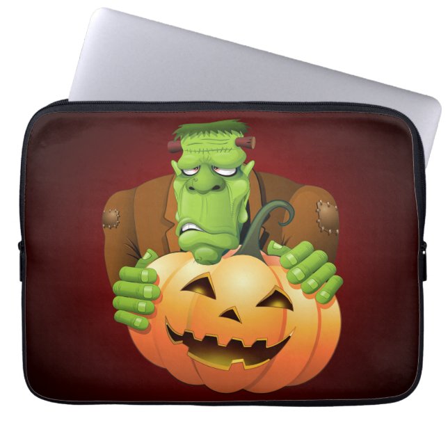 Capa Para Notebook Cartoon Frankenstein Monster com Pumpkin (Frente)