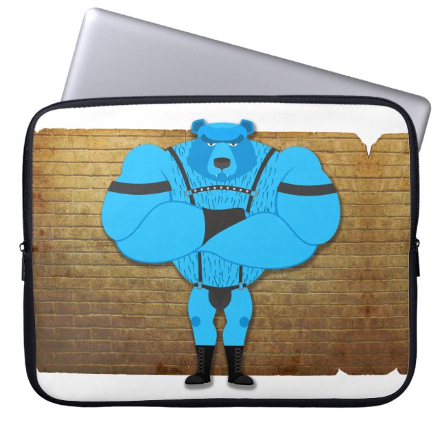 Capa Para Notebook Cartoon gay do urso SlipperyJoe (Frente)