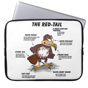 Capa Para Notebook Cartoon Hawk de cauda vermelha